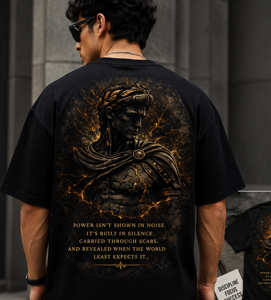 Power Built in Silence Oversized T-Shirt