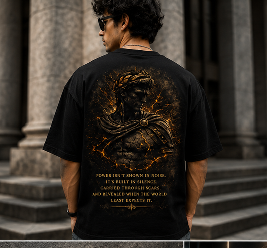 Power Built in Silence Oversized T-Shirt