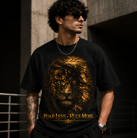 Roar Less Rule More Lion Graphic Unisex Standard Crew T-Shirt