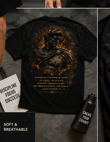 Power Built in Silence Oversized T-Shirt