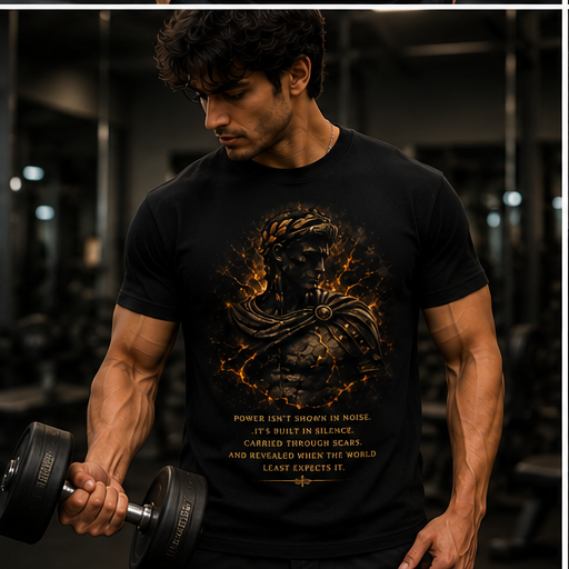 Silent Power Emperor Graphic Men Crew Neck T-Shirt