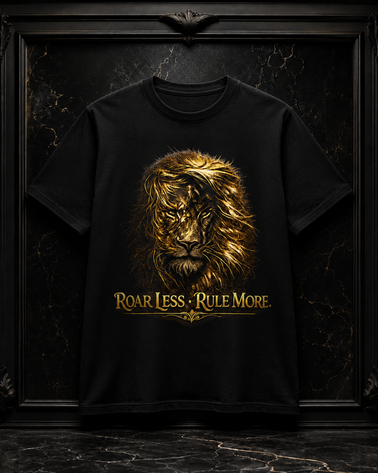 Roar Less Rule More Lion Graphic Unisex Standard Crew T-Shirt