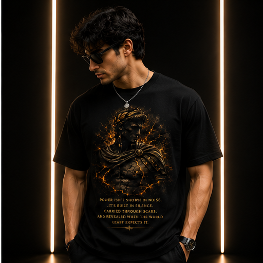Silent Power Emperor Graphic Men Crew Neck T-Shirt