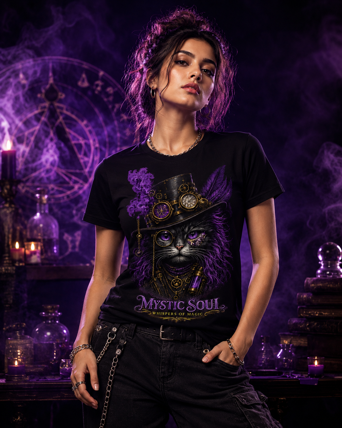 Mystic Soul – Purple Oracle | Premium Crew Neck T-Shirt