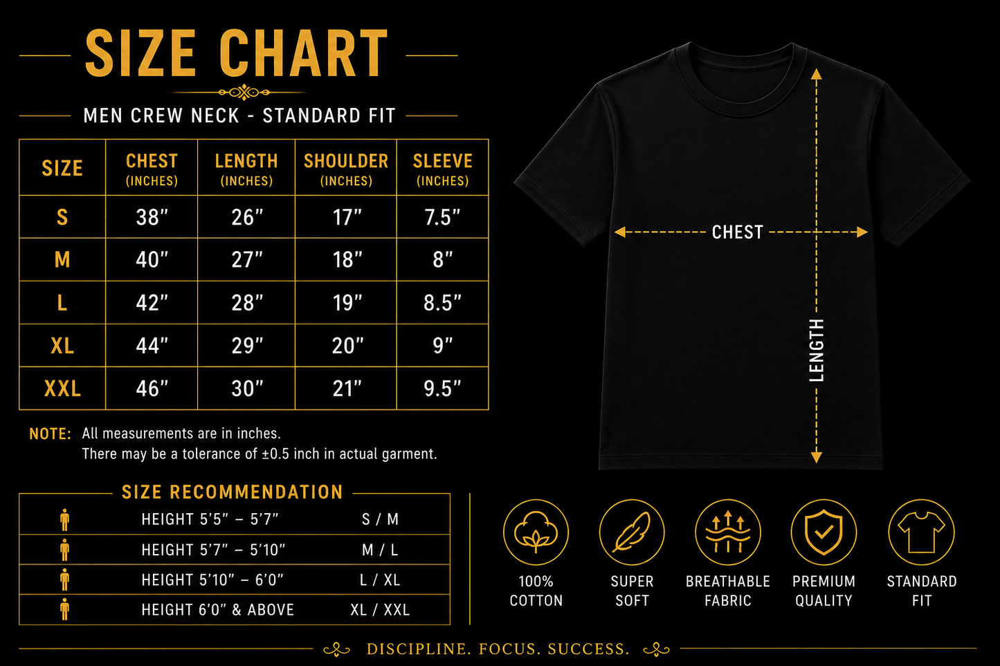 Roar Less Rule More Lion Graphic Unisex Standard Crew T-Shirt