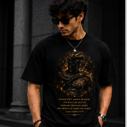 Silent Power Emperor Graphic Men Crew Neck T-Shirt